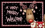 Toland Home Garden Candy Cane Reindeer 18 x 30-Inch Decorative USA-Produced Standard Indoor-Outdoor 