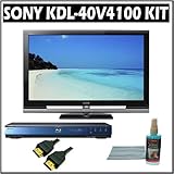 Sony Bravia V-Series KDL-40V4100 40-inch 1080P LCD HDTV and Sony Blu-Ray Player Accessory Kit