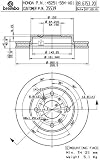 Brembo 25539 Front Disc Brake Rotor