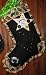 Cowboy Boots on Black Diamonds Quilt Christmas Stockings and Gifts and Parties Hanging Stockings of Quilting Cotton Fabric are Handcrafted Keepsakes Personalized with Picture Frames