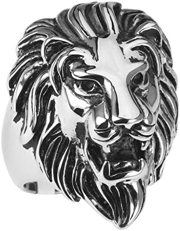 Stainless Steel Lion Head Ring (Available in Sizes 10 to 14) size11