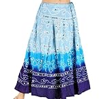 Ofo-Rajasthani Blue Bandhej Design Cotton Skirt -206