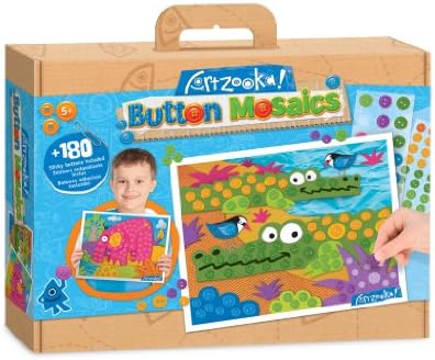 Artzooka Alligator and Elephant Button Mosaics