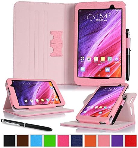 roocase ASUS MeMO Pad 7 ME176CX Case - Dual View Multi-Angle Stand 7-Inch 7" Tablet Smart Cover - PINK