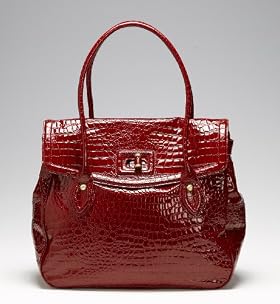 Red croc framed bag from Marks and Spencers