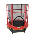 Ideale 68235 Kindertrampolin mit Netz, rot, schwarz, � 1,40 m