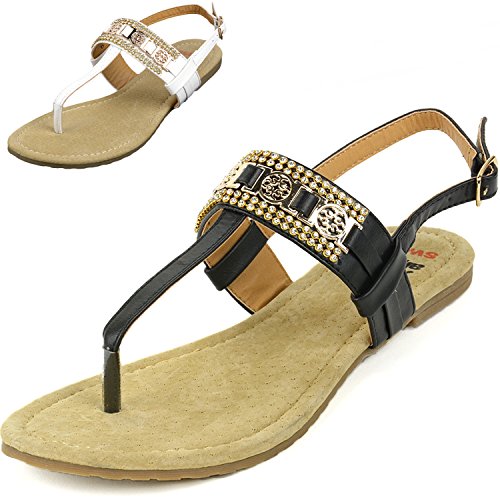 Alpine Swiss Womens Suede Lined Slingback T-Strap Rhinestone Sandals