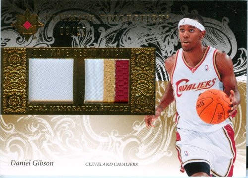 2007 Ultimate Collection Authentic Daniel Gibson Dual Game Worn Gold Patch Card