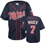 Joe Mauer Minnesota Twins #7 Navy Youth Player Jersey