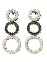 14KT Yellow Gold 0.78 CTW Diamond Fashion Earring