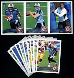 2011 Topps Tennessee Titans Team Set of 12 cards including Chris Johnson, Moss, Britt, Jake Locker RC, Ayers RC, Harper RC and more !