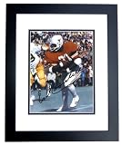 Earl Campbell Autographed Texas Longhorns 8x10 Photo BLACK CUSTOM FRAME - 1977 Heisman Trophy Winner