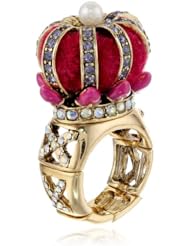 Betsey Johnson "Imperial Princess" Crown Stretch Ring, Size 7.5"