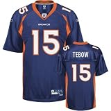 Tim Tebow Navy Reebok NFL Premier Denver Broncos Jersey 3XL