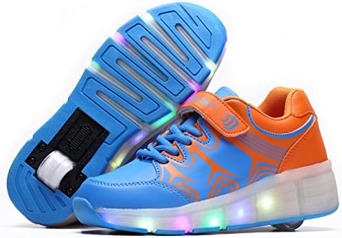 Christmas Gifts Kid Boy Girl Upgraded LED Light Heelys Roller Flashing Sneakers Dance Shoes