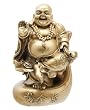 Gold Finish Resin Happy Buddha Statue