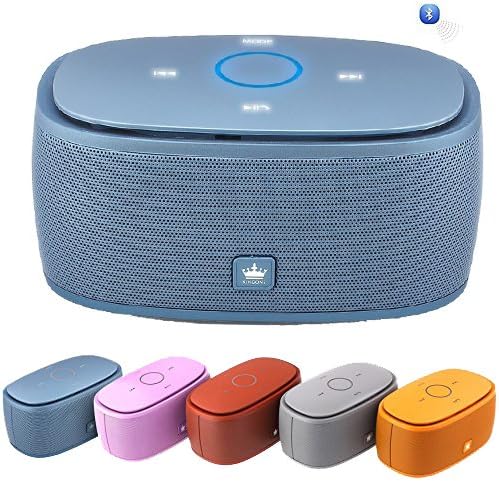 KinGone K5 Bluetooth Speaker with TF Car MP3 Player and Handsfree - 360-degree and Both of Top &amp; Bottom Surround Sound &amp; Super Bass (Blue)