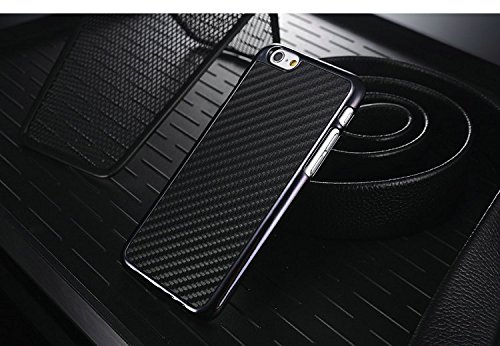 Apple iPhone 6 case (4.7 inch screen). Made out of carbon fiber, resistant, stylish and professional (Black)