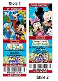 Mickey Mouse Clubhouse Custom Party Photo Invitation Tickets - You Print Mickey Mouse Clubhouse Custom Party Photo Invitation Tickets - You Print