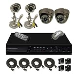 51mZvcKTLLL. SL160  USA Security Store    CIB K404AV500G8752 8401 CCTV 4 Professional CCD Sensor Day/Night Vision Color Cameras with one 4 Channels Video audio H.264 Security Surveillance DVR Digital Video Recorder System Built in 500GB HDD, Included 4x65FT video cables and Power Supplies KIT. Supports Network Remote Viewing Over Internet, Windows IE, iPhone, Andriod, BlackBerry, Windows Mobile. Review