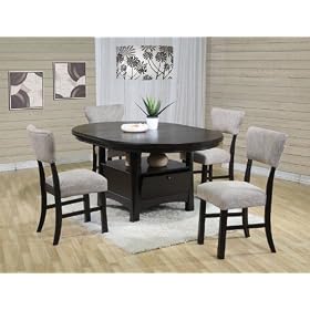 Dining Table in Distressed Black - Coaster by Coaster