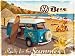 Ready for the Summer Blechschild 10 x 14 cm "VW Bus"