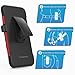 MoKo Moto Droid Maxx 2 Case - Full Body Rugged Holster Cover with Swivel Belt Clip for Motorola Moto Droid Maxx 2 / Moto X Play Smartphone 2015 Edition, RED (Not for Moto X Previous Generations)