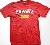 Espana Flag International Soccer T-shirt, Spain Soccer Mens T-shirt