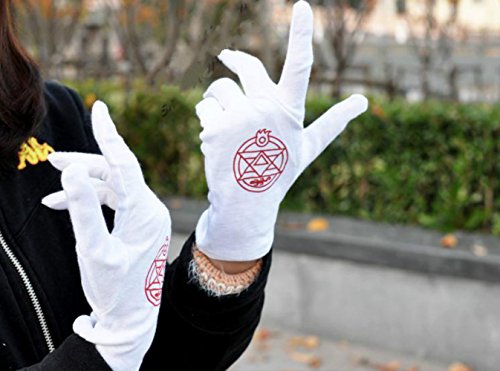 1 X Anime Cosplay Fullmetal Alchemist Gloves Colonel Roy Mustang Edward Elric Accessories