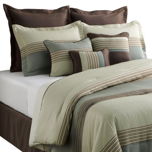 EverRouge Silver Lake 9-Piece Comforter Set, Queen