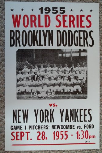 Brooklyn Dodgers Vs New York Yankees 1955 World Series Poster