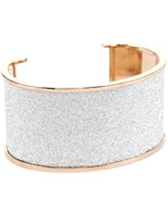 Rebecca "Half Moon" Rose Gold Over Bronze Shimmering Cuff (large)