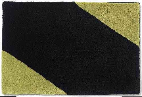 Cross von Rhomtuft 183530800613 Badteppich eckig mit Ausschnitt Cross 50 x 60 cm schwarz, oliv mittel