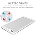 iPhone 6 Plus Case, LoHi iPhone 6s Plus Case [Ultra Slim] Hard PC Anti-Scratch Shock Absorption Case Snag-on Mesh Thin Back Protective Shell Cover for Apple iPhone 6 6s Plus 5.5 inch - White