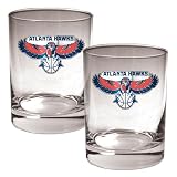 Atlanta Hawks NBA 2pc Rocks Glass Set - Primary Logo