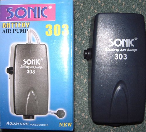 Sonic 303 Battery Air Pump Aquarium Fish Tank Emergency Transport