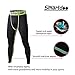 Smartdoo Men's Compression Cool Dry Baselayer Pants Wear Under Leggings Sports Tight Long Pant for Men(Lightning Blue,M)
