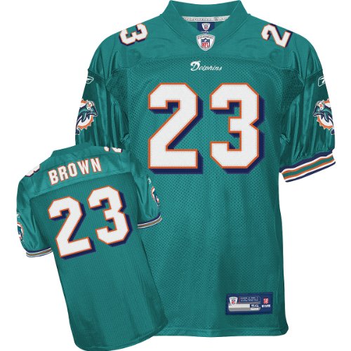 Reebok Miami Dolphins Ronnie Brown Authentic Jersey Size 50