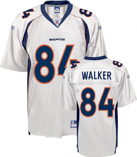 Javon Walker Jersey: Reebok White Replica #84 Denver Broncos Jersey