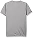 adidas Big Girls' 2-Tone V-neck Climate Tee, Medium Grey Heather, Medium/10-12