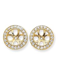 14k A Diamond Earring Jacket