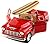 Set of 4: 5" 1955 Chevy Stepside Pickup with Surfboard 1:32 Scale (Black/Blue/Red/Yellow)