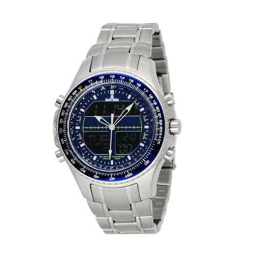 Sartego Men's SPW33 World Timer Quartz Chronograph Watch