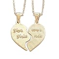 Gold-Plated Always Sisters Pendant Friendship Necklaces with Birthstone - Right Half
