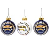 SAN DIEGO CHARGERS PROPERTY OF GLASS BALL ORNAMENT ASSORTMENT