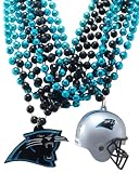 NFL Carolina Panthers Team Medallion, Mini-Helmet and Mardi-Gras Bead Set