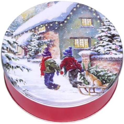 Scott's Cakes White Chocolate Covered Oreos in a Small Snow Day Tin