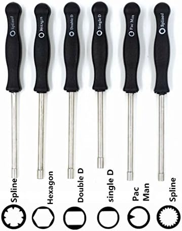 Amible 6 Piece 2 Cycle Carburetor Adjusting Tool Included Pac Man/ Single D/ Double D/ Hexagon/ 7 Teeth Splined/ 21-Teeth Splined Carb Adjustment Tool
