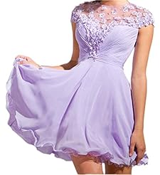 Cocktail Short Chiffon Applique Beaded Evening Dress/Homecoming Dress/Bridesmaid Dress/Prom Dress/Party Dress/Wedding Dress 