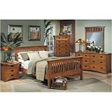 4PC Mission Style Solid Wood Queen Size Complete Bedroom Set by AtHomeMart